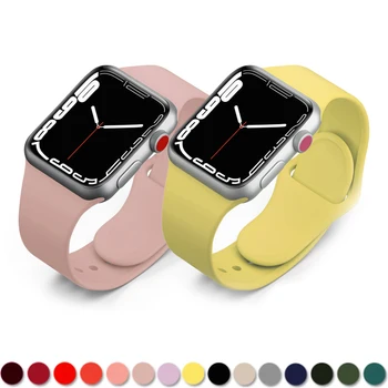 Rihm apple watch band 45mm 41mm 44mm 40mm iwatch bänd 42mm 38mm silikoon watchband apple watch 7/SE/6/5/4/3/2 pulseira